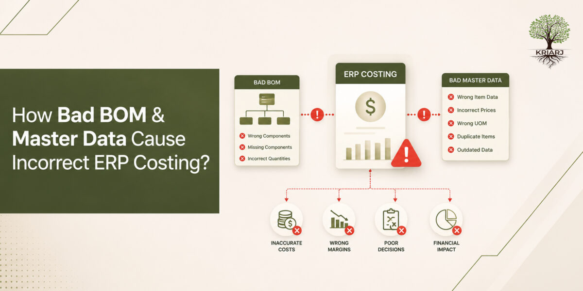 How Bad BOM & Master Data Cause Incorrect ERP Costing? – Kriarj